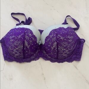 Dream Angels Demi 36D purple blue crystals sort lace
